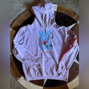 Lilac Rose Graphic Pullover Hoodie